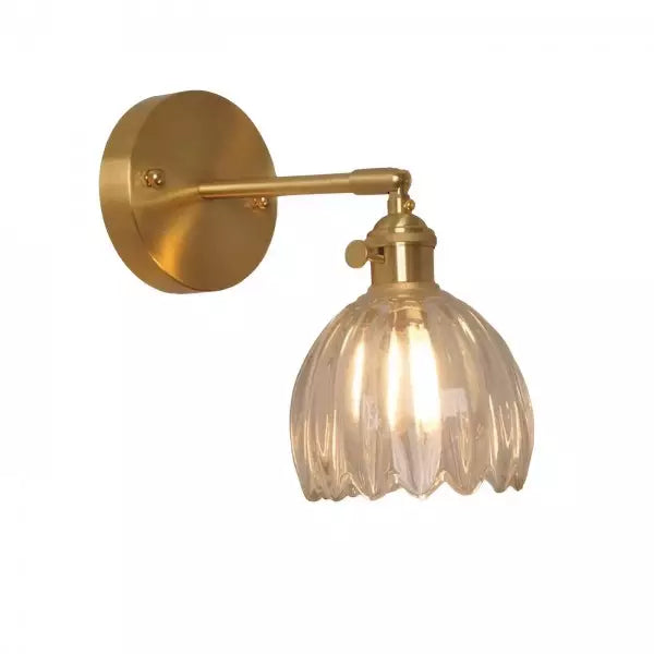 Vera - Retro Flower Bud Tulip Glass Wall Lamp with Elegant Design
