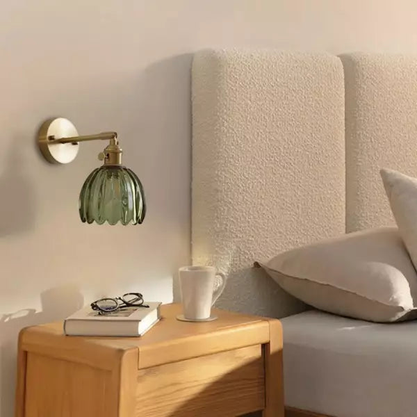 Vera - Retro Flower Bud Tulip Glass Wall Lamp with Elegant Design