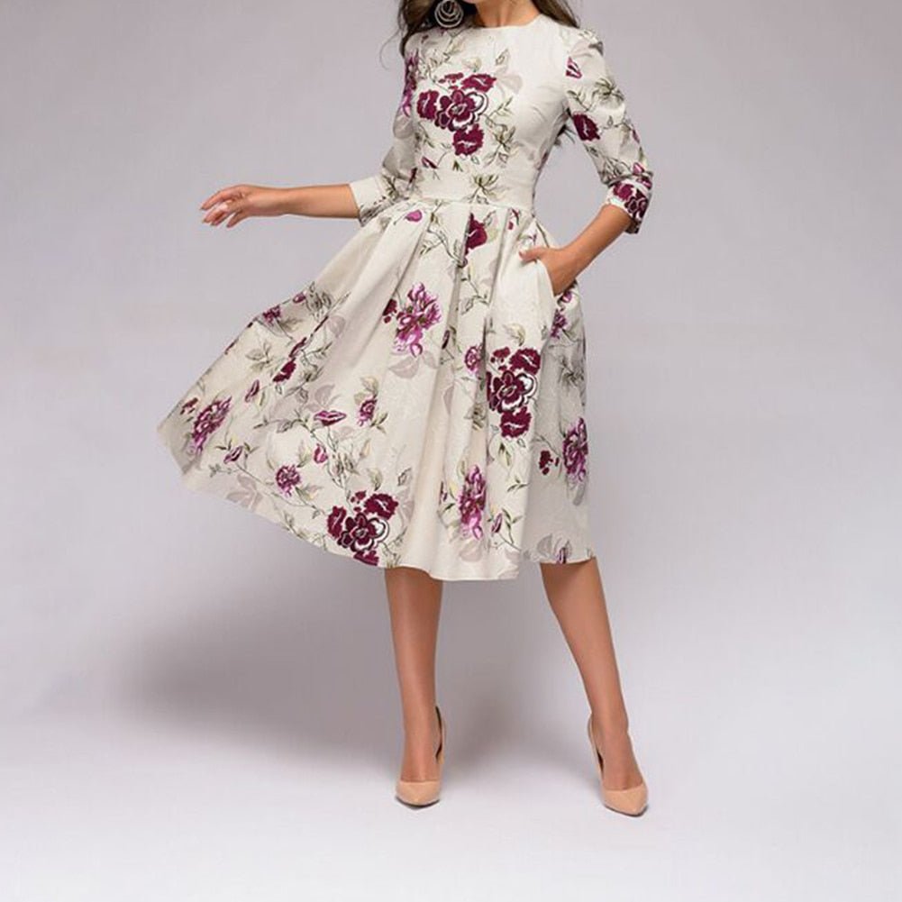 Stephanie - Elegant Floral Dress for Any Special Occasion