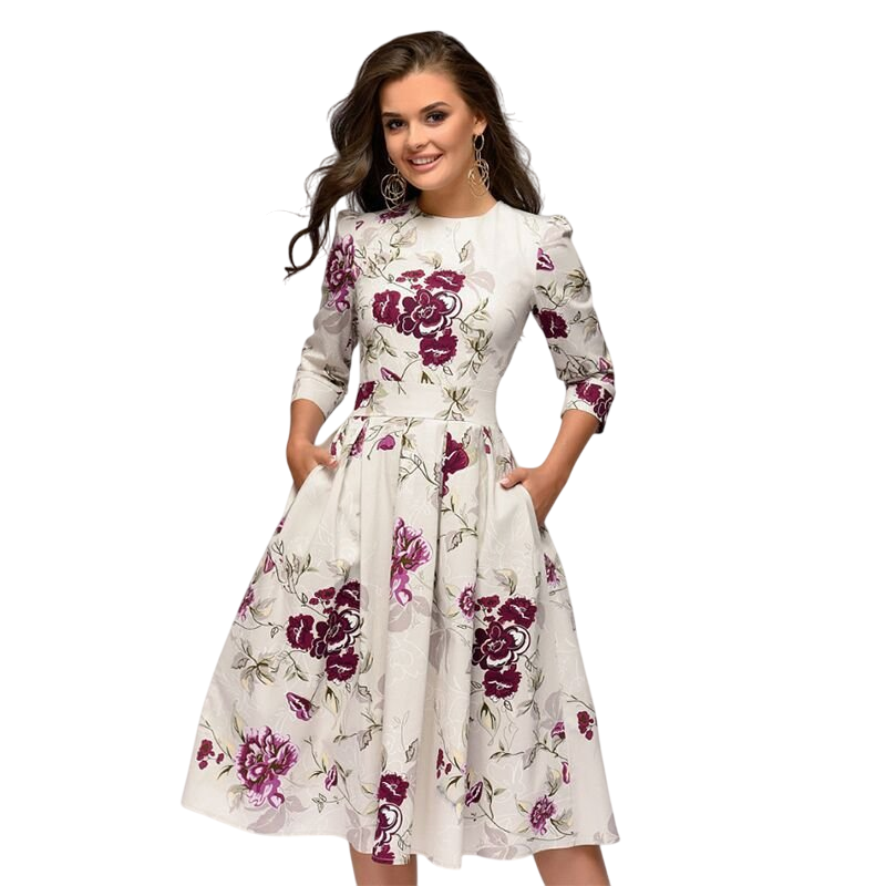 Stephanie - Elegant Floral Dress for Any Special Occasion