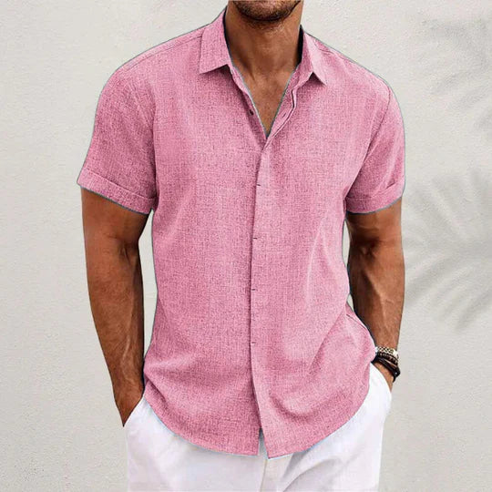 Eric - Stylish Men's Button-Up Shirt for Effortless Summer Vibes