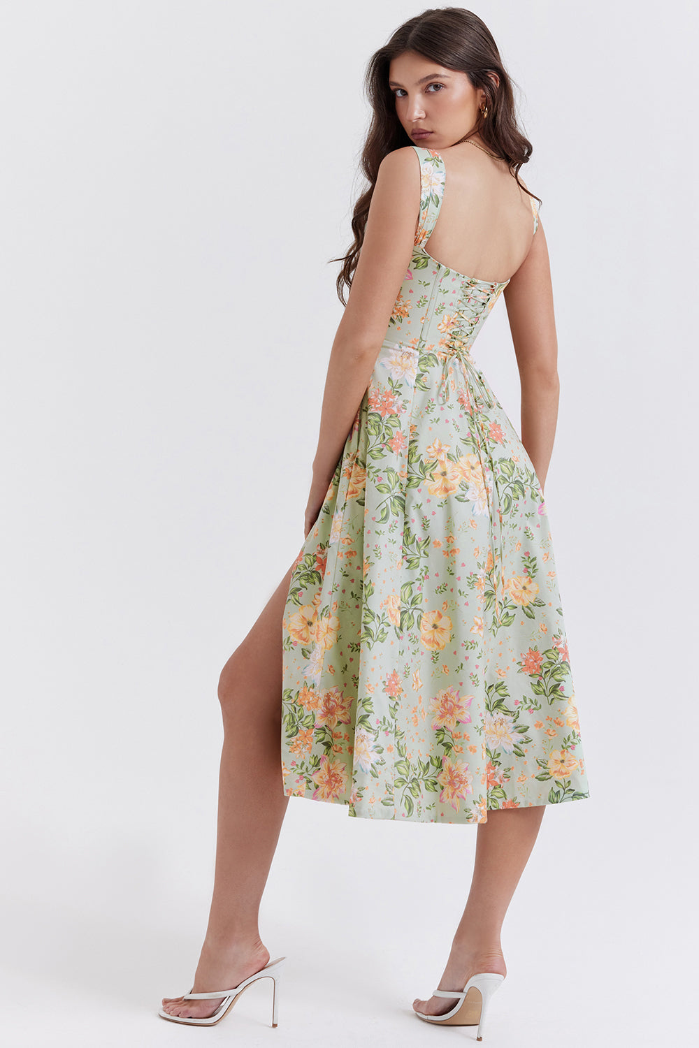 Brigid - Women's Floral Midi Summer Dress for Casual Outings