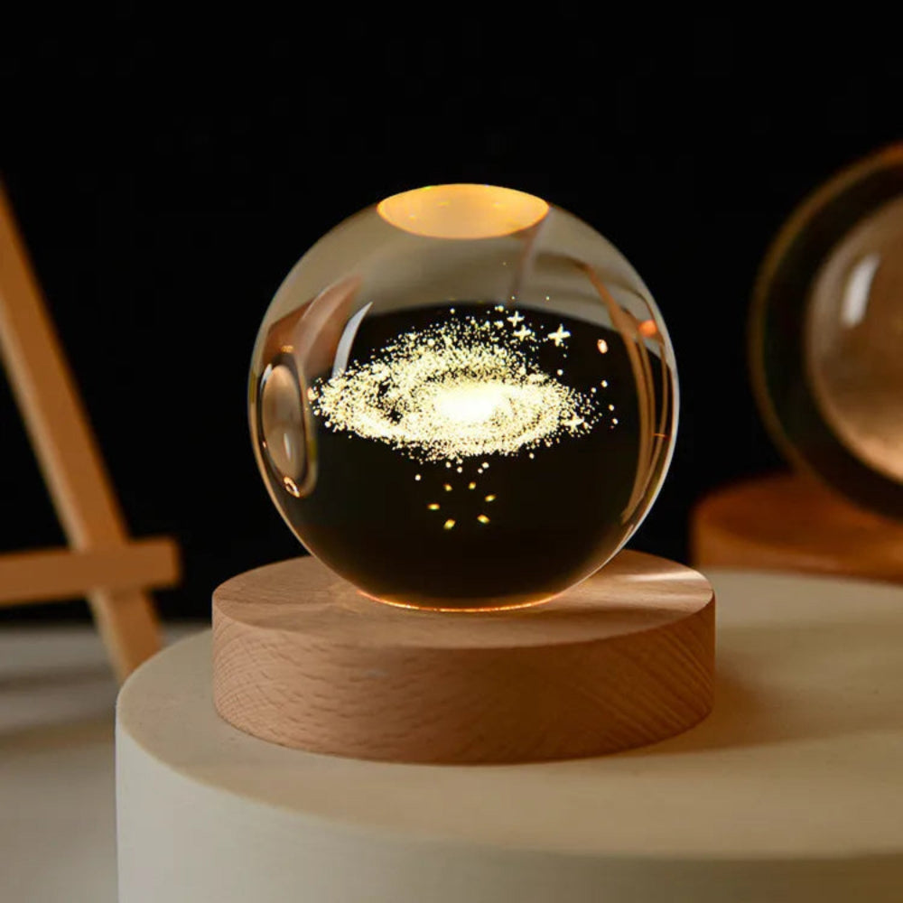Chisoria - 3D Engraved Universe Lamp With Cosmic Light Glow
