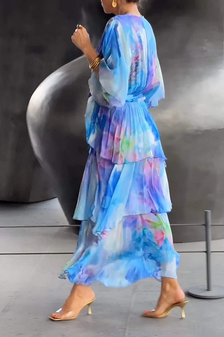 Maelis - Chic Elegant Multi-Colour Maxi Dress for Summer Elegance