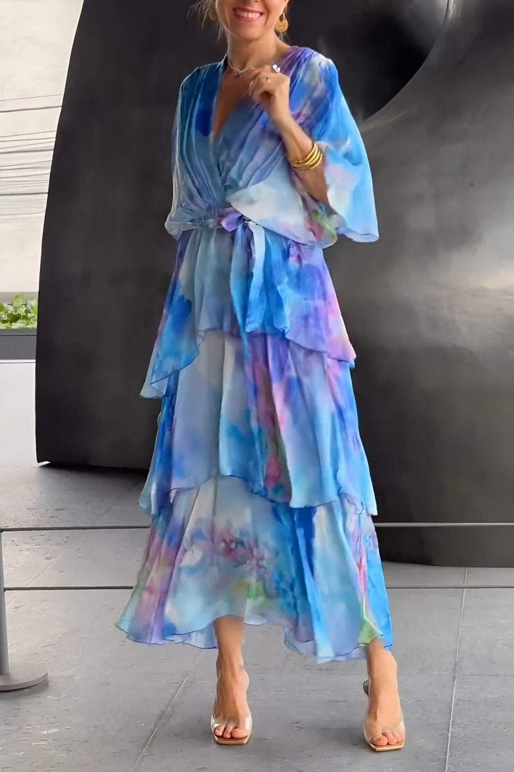 Maelis - Chic Elegant Multi-Colour Maxi Dress for Summer Elegance