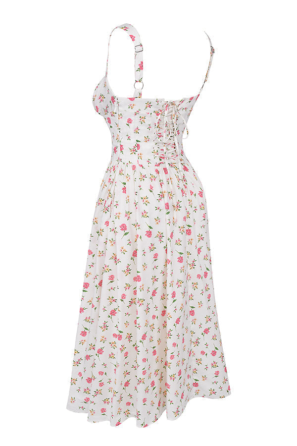 Brigid - Women's Floral Midi Summer Dress for Casual Outings