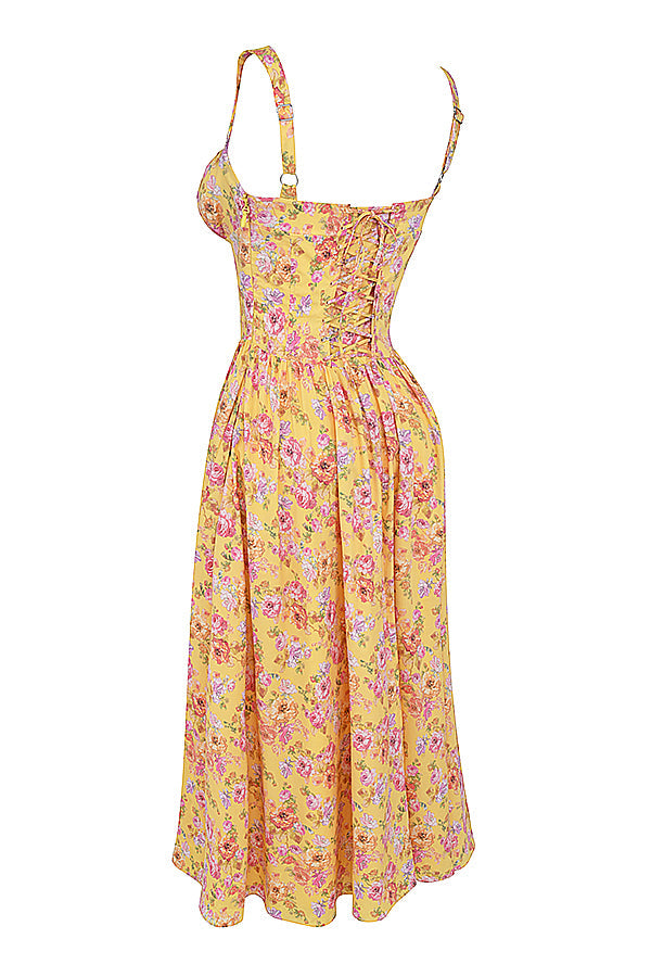 Brigid - Women's Floral Midi Summer Dress for Casual Outings