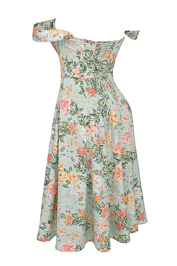 Brigid - Women's Floral Midi Summer Dress for Casual Outings
