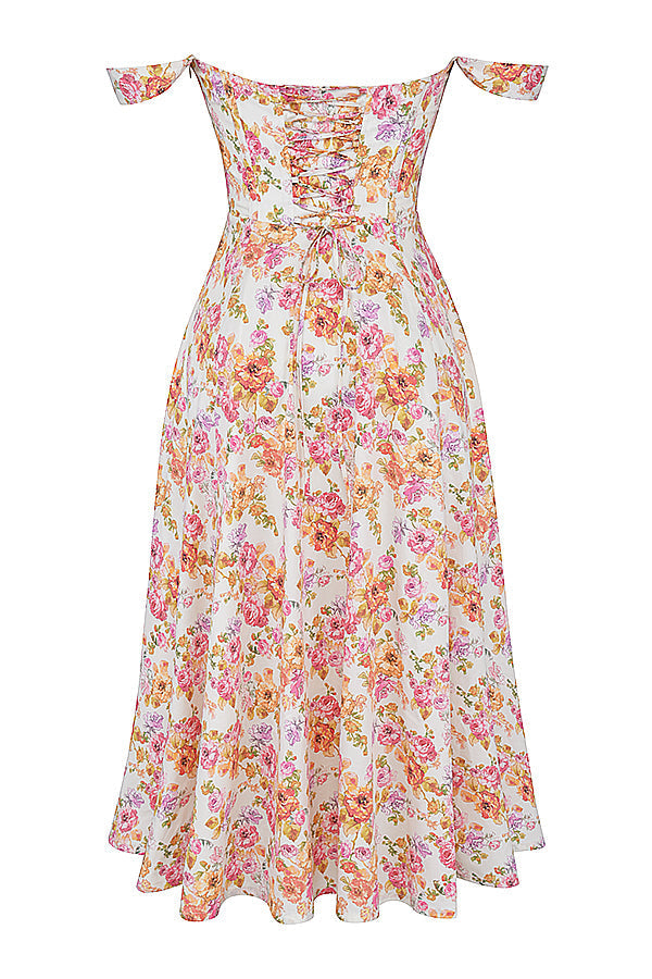 Brigid - Women's Floral Midi Summer Dress for Casual Outings
