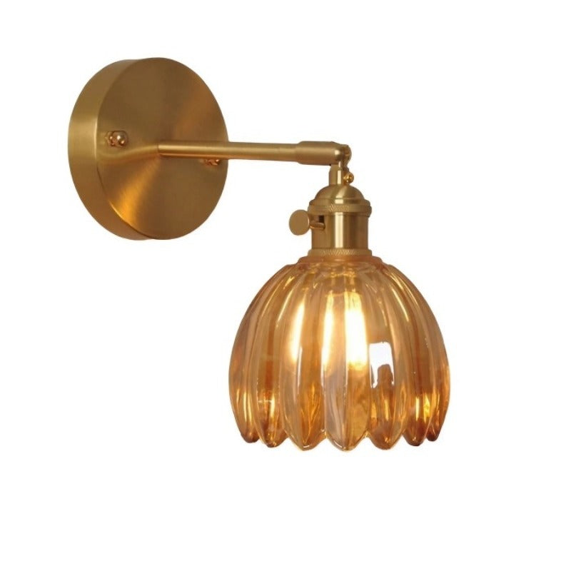 Vera - Retro Flower Bud Tulip Glass Wall Lamp with Elegant Design