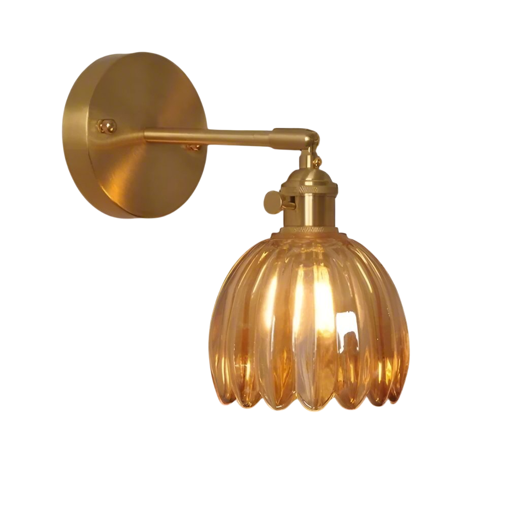 Vera - Retro Flower Bud Tulip Glass Wall Lamp with Elegant Design