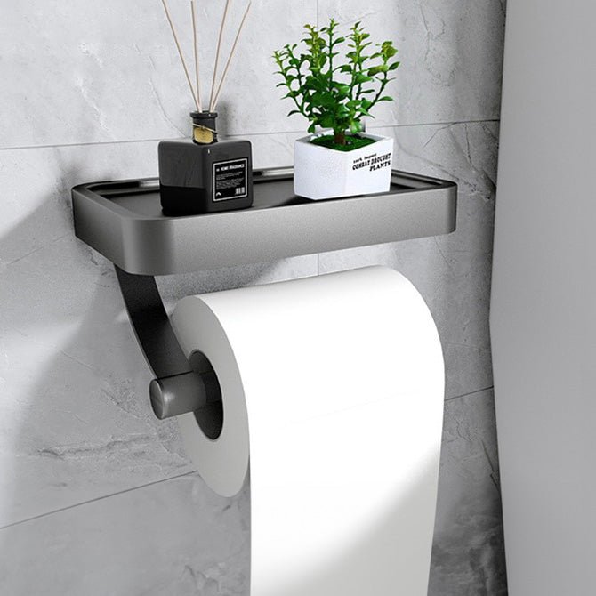 Accentra - SleekShelf Wall Mounted Toilet Paper Roll Holder With Shelf