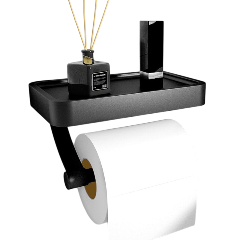 Accentra - SleekShelf Wall Mounted Toilet Paper Roll Holder With Shelf