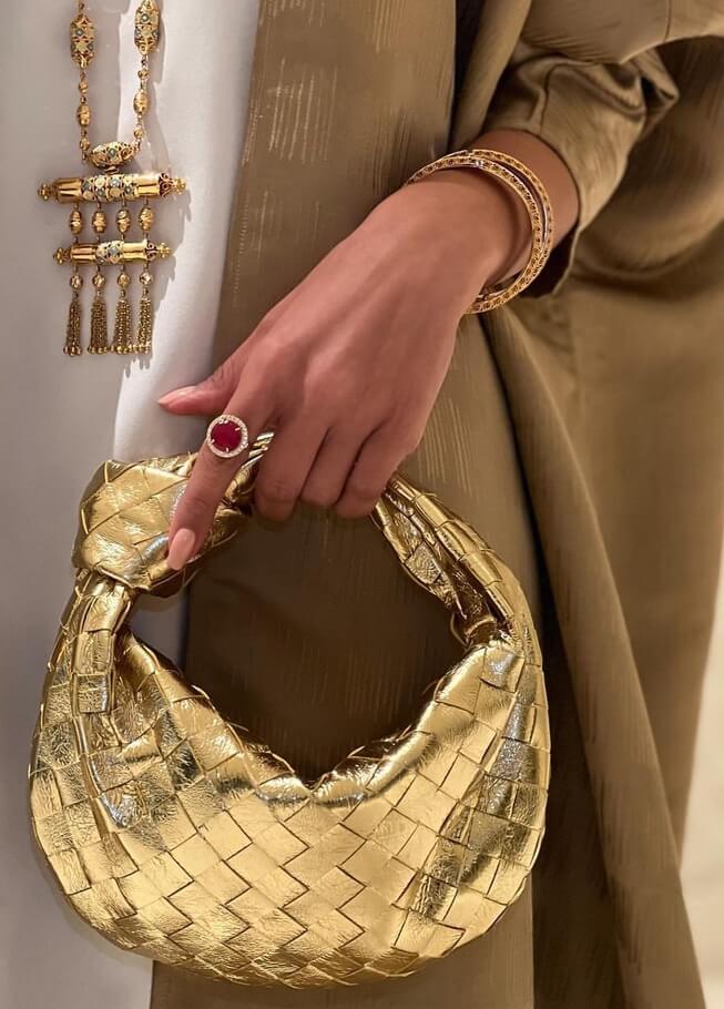 Trisha - Vegan Leather Woven Shoulder Bag Handbag For Everyday Use