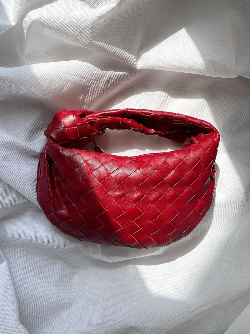 Trisha - Vegan Leather Woven Shoulder Bag Handbag For Everyday Use