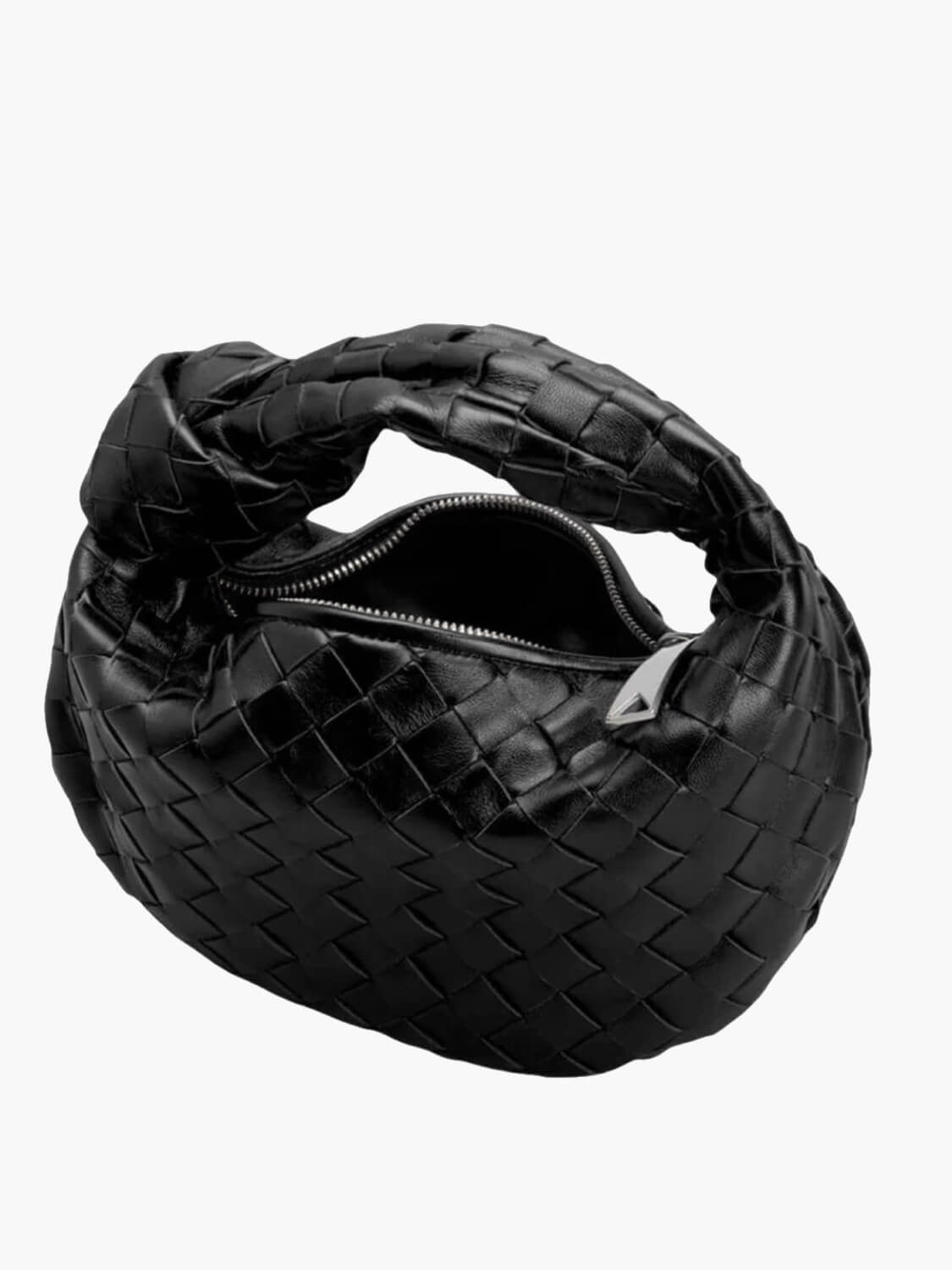Trisha - Vegan Leather Woven Shoulder Bag Handbag For Everyday Use