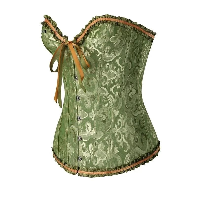 Corinne - Elegant Lace Corset with Floral Pattern and Adjustable Fit