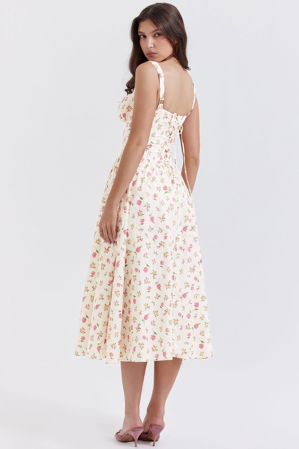 Brigid - Women's Floral Midi Summer Dress for Casual Outings