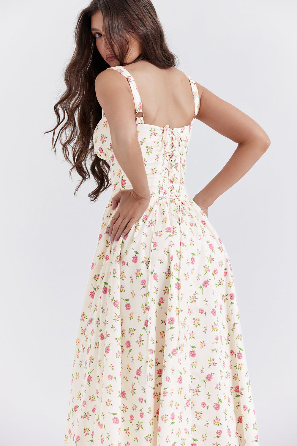 Brigid - Women's Floral Midi Summer Dress for Casual Outings