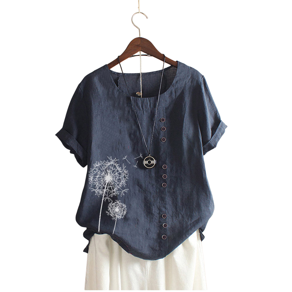 Kitana - Effortless Women's Casual Blouse with Soft Fabric and Loose Fit