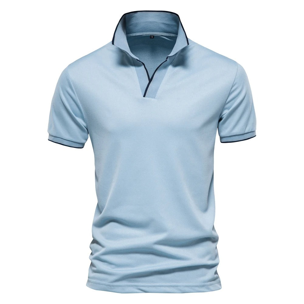 Gibson - Stylish Men's Polo Shirt with V-neck Design
