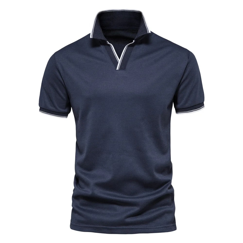 Gibson - Stylish Men's Polo Shirt with V-neck Design
