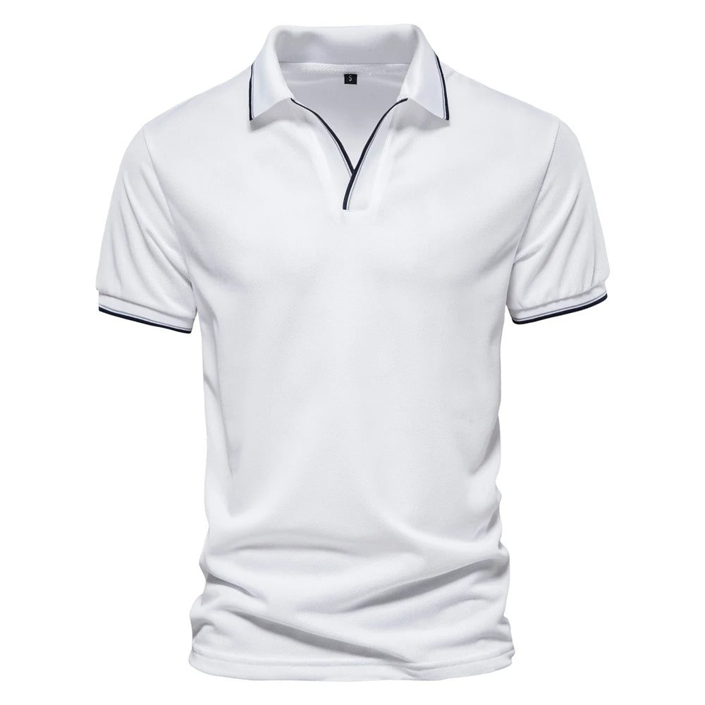 Gibson - Stylish Men's Polo Shirt with V-neck Design