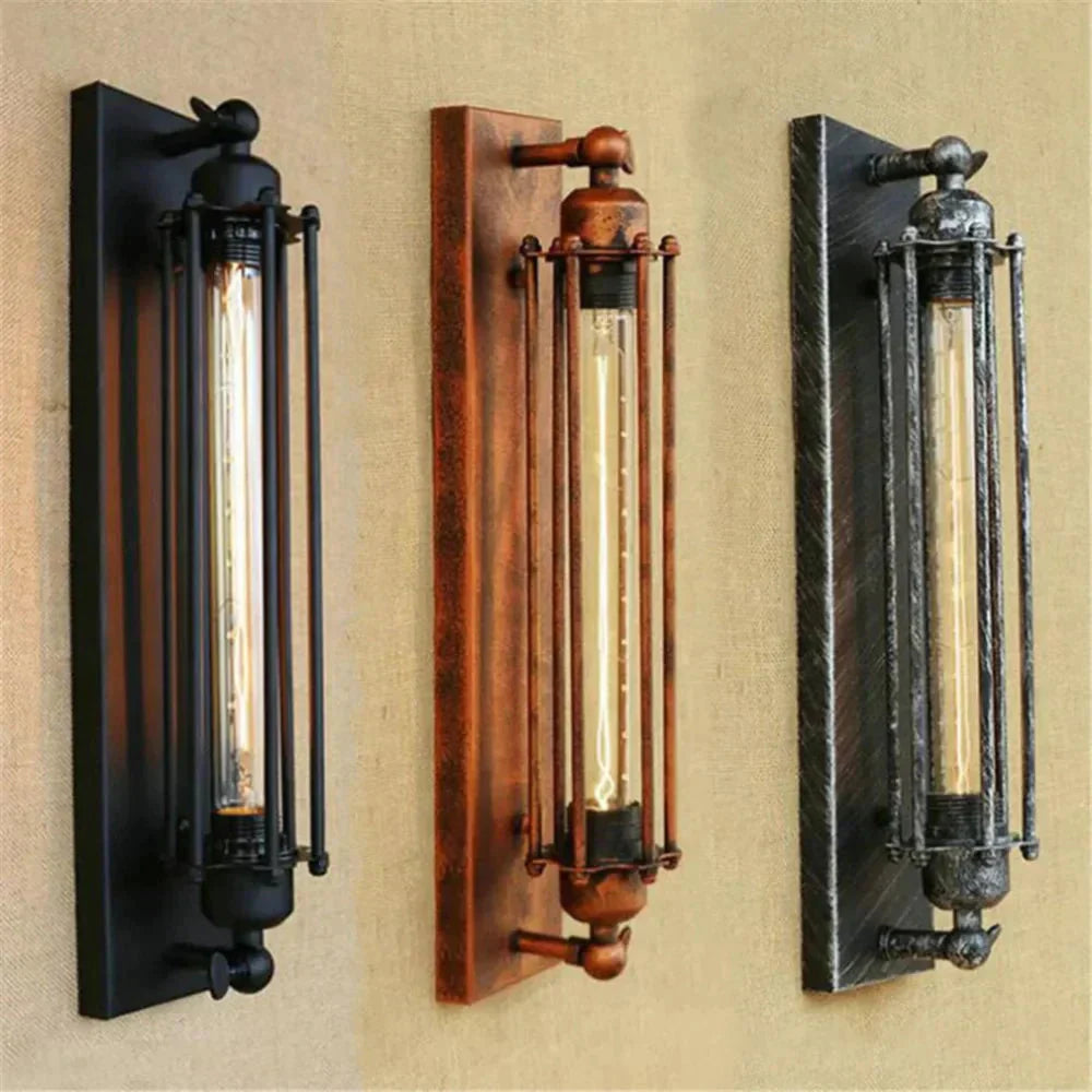 Covoria - Vintage Wall LED Light With Matte Black Metal Finish