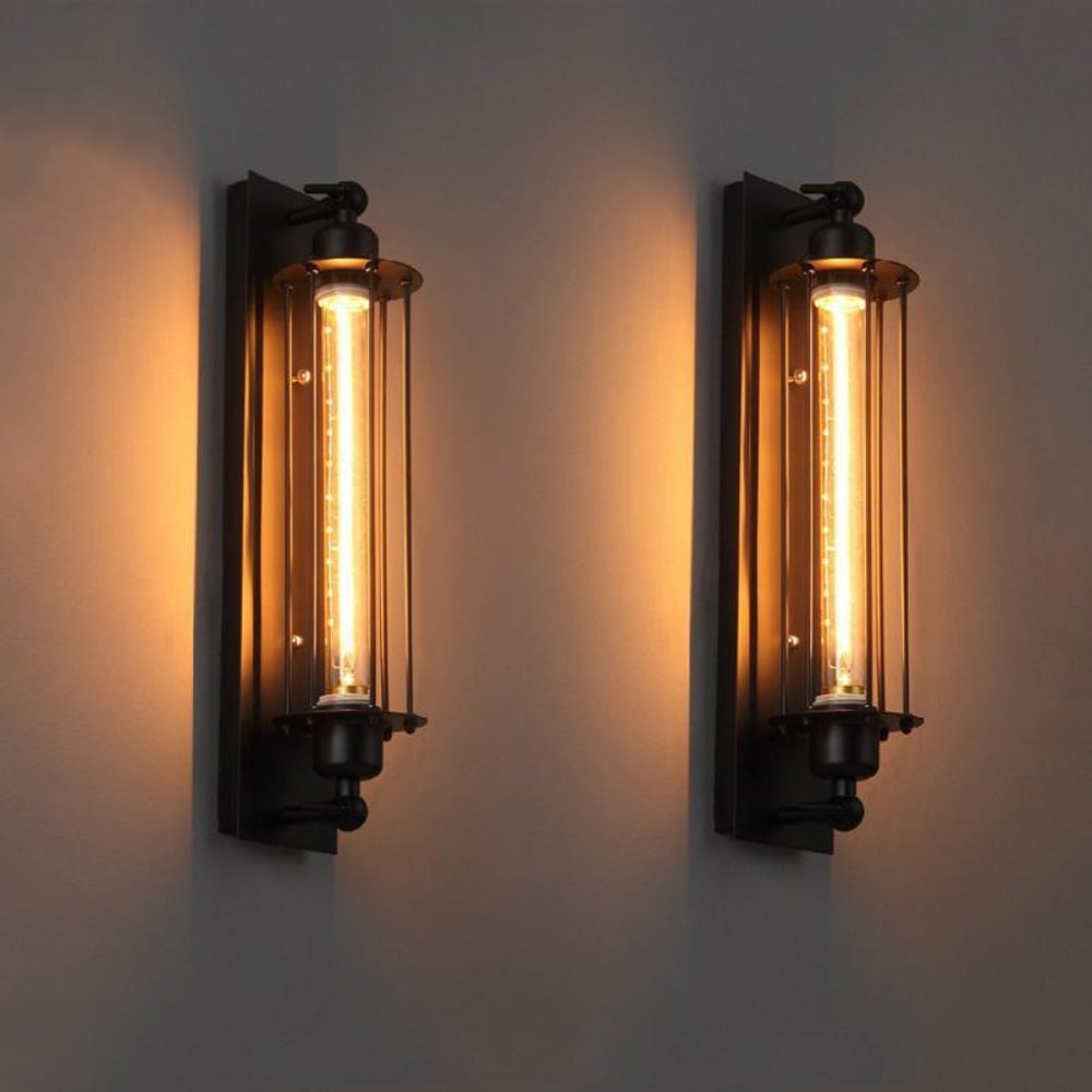 Covoria - Vintage Wall LED Light With Matte Black Metal Finish