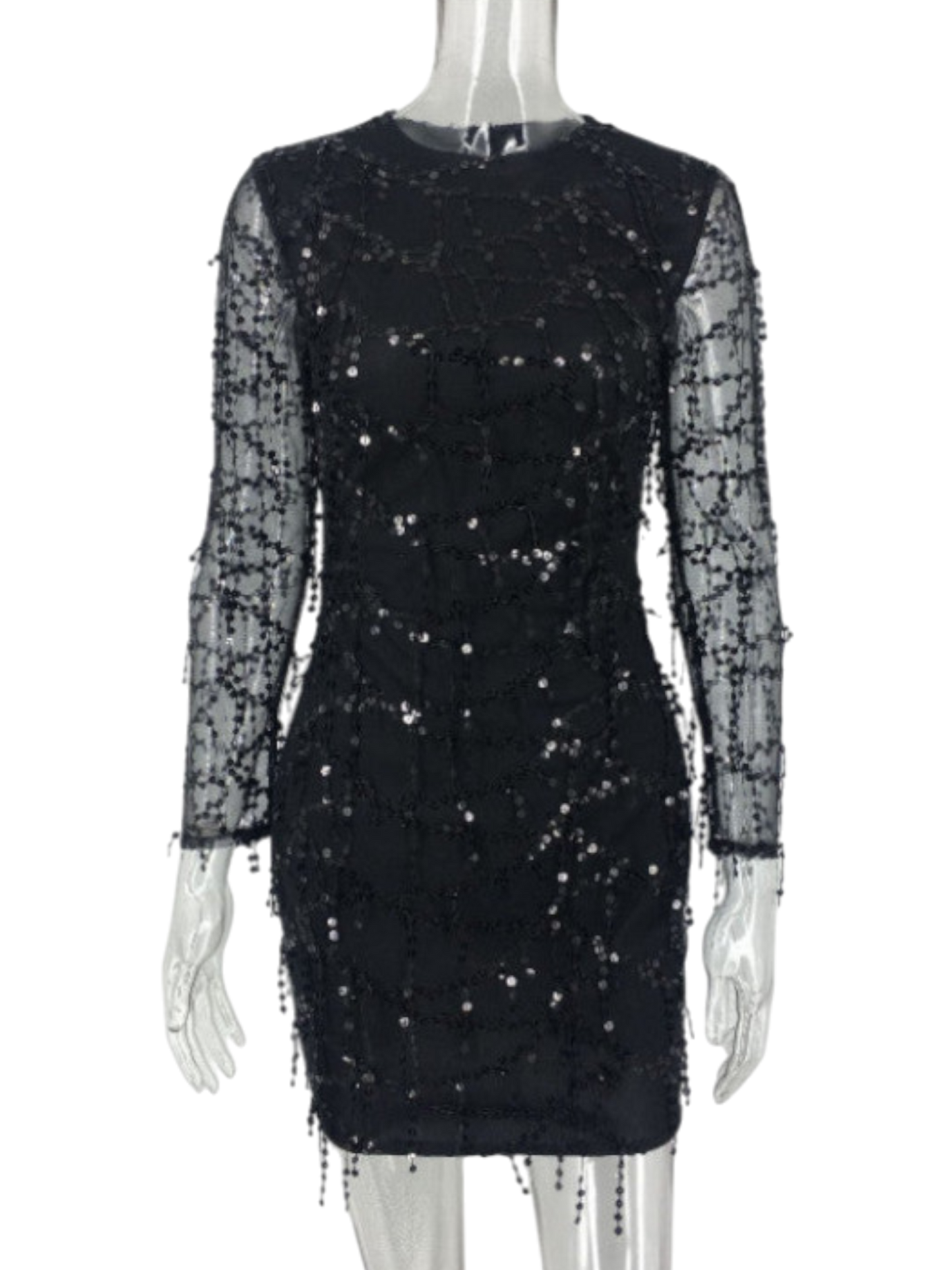 Naya - Elegant Tassel Sequin Dress for Formal Celebrations
