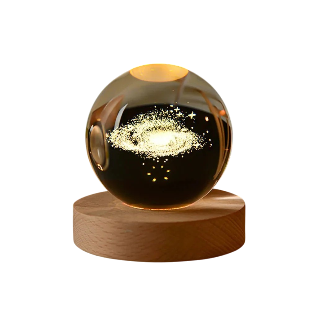 Rugora - Crystal Clear Solar System Globe Night Light Glow