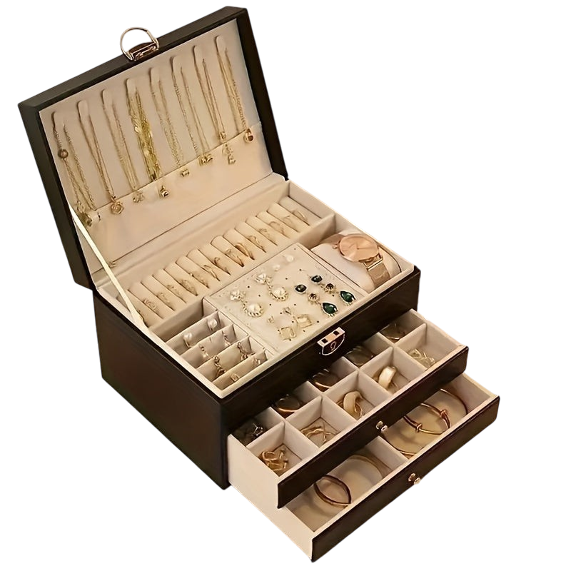 Veralux - Luxe Jewelry Organizer Box for Rings Necklaces and More