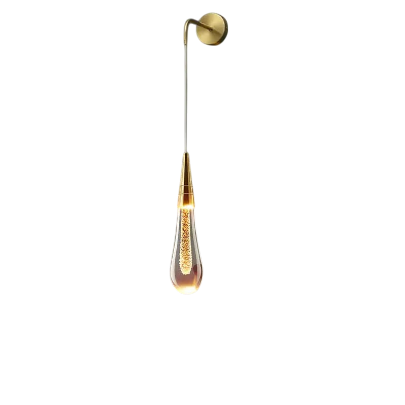Salem - Elegant Glass Wall Light with Golden Accents