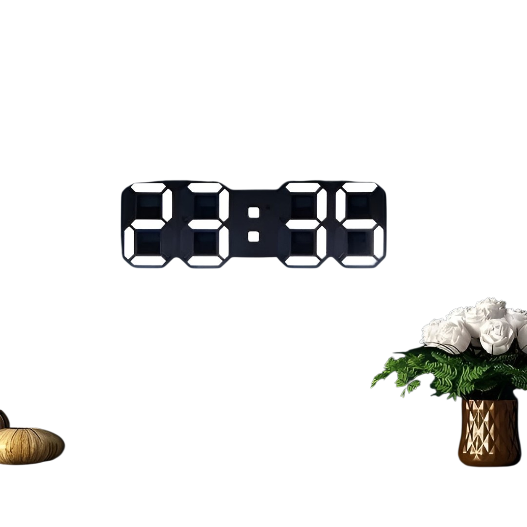 Decoris - Nyvox 3D LED Wall Clock For Modern Interiors Living Rooms