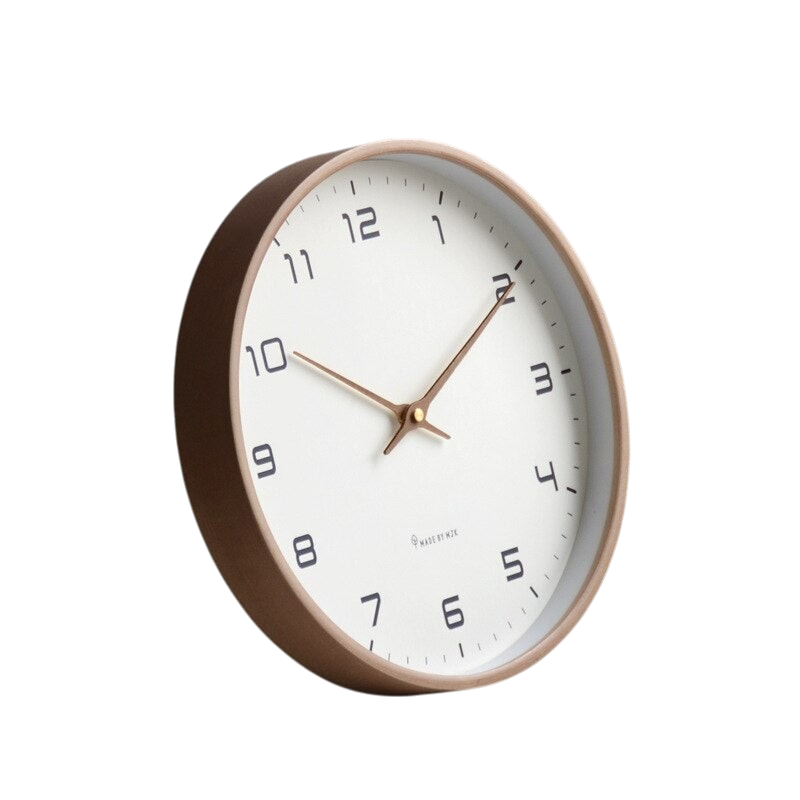 Faucetra - NordicTime Silent Wooden Wall Clock For Peaceful Homes
