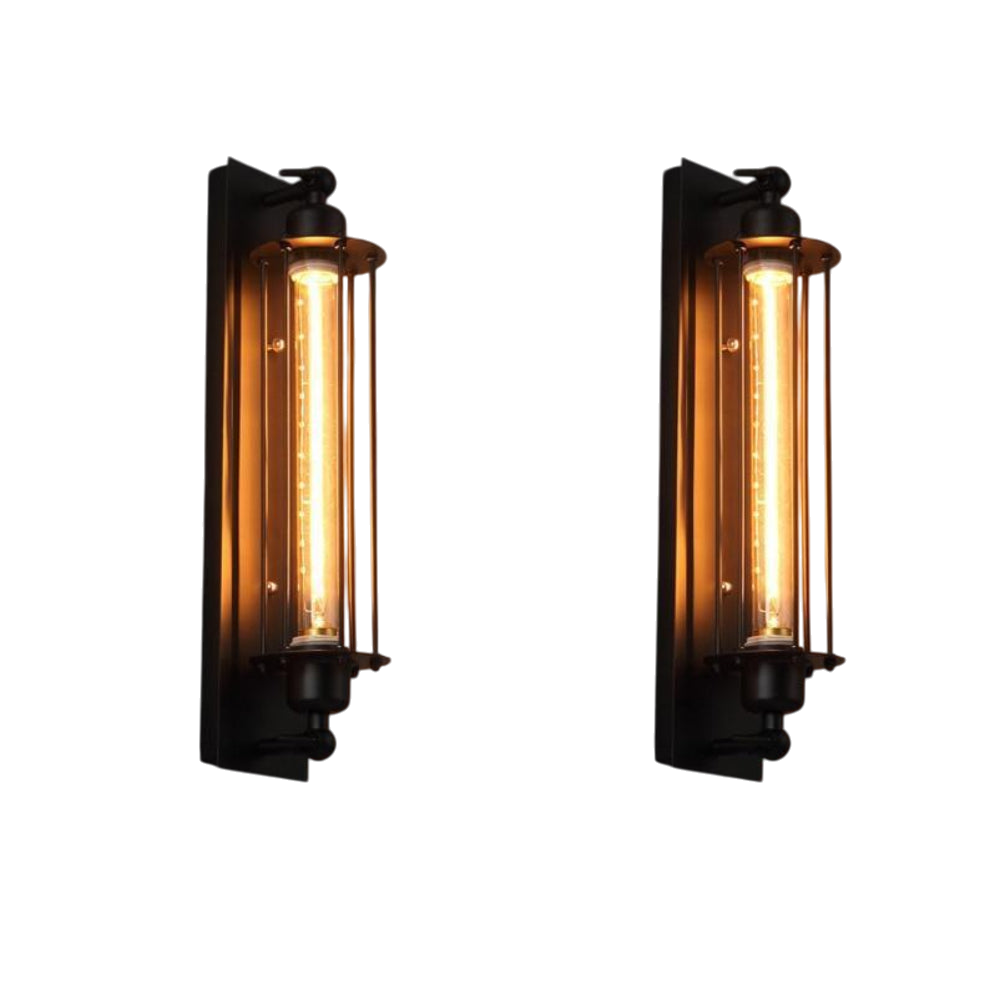 Covoria - Vintage Wall LED Light With Matte Black Metal Finish