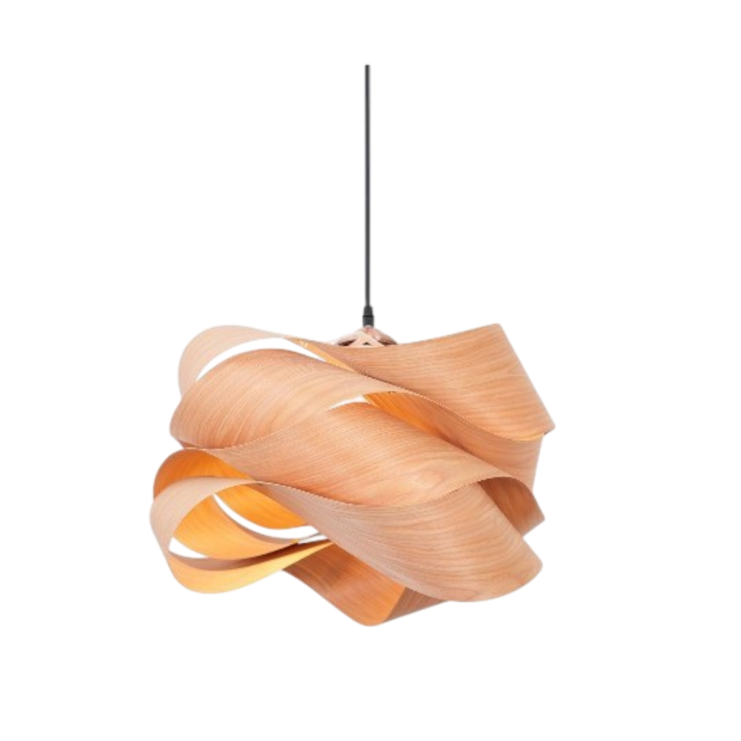 Starvia - Natural Wood Pendant Lamp With LED Lighting For Modern Homes