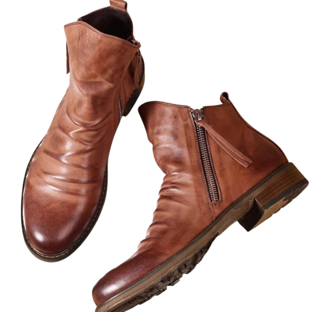 Adam - Hugo Stylish Zipper Boots for Men - All Season Elegance