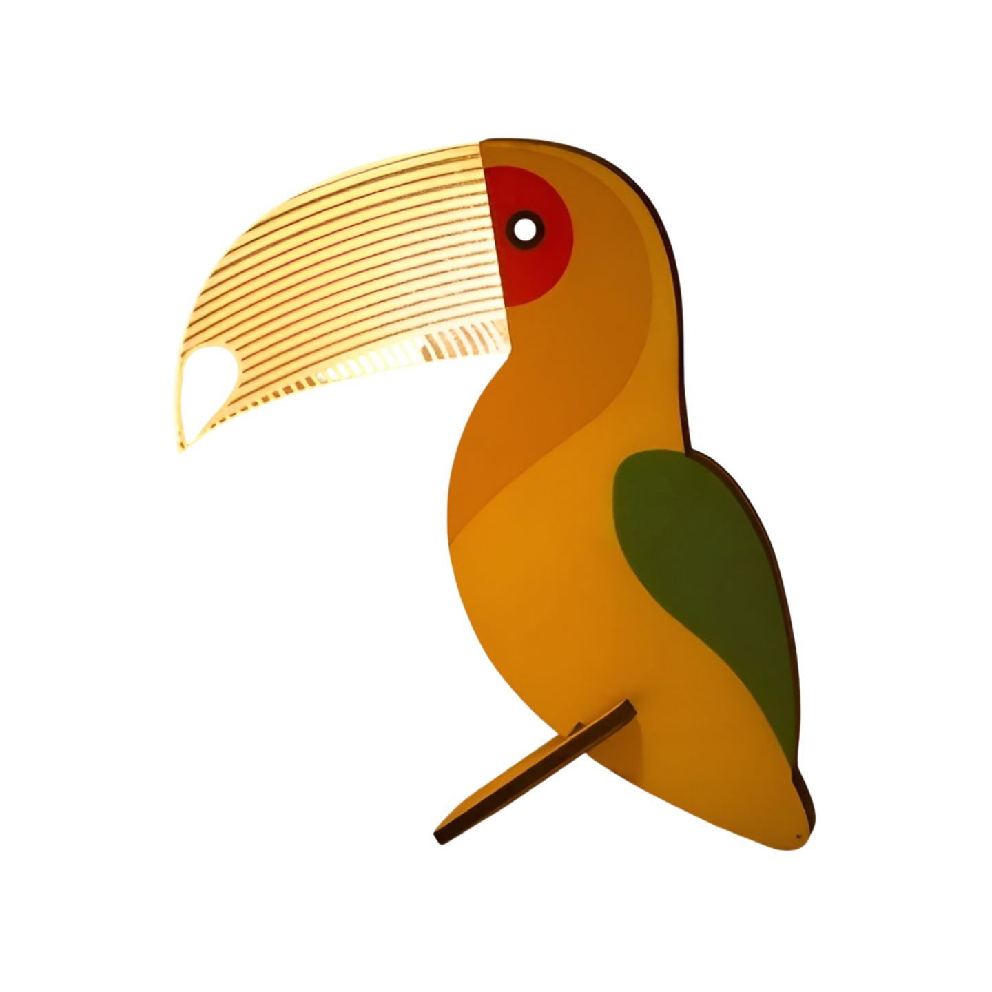 Evynor - Wildlife Table Lamp Pelican Night Light Wood Acrylic LED