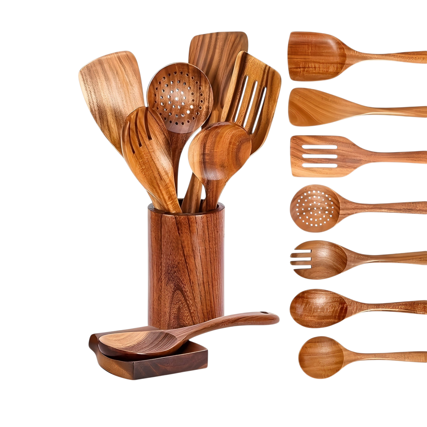 Alexis - Elegant and Sustainable Wooden Kitchen Utensil Set