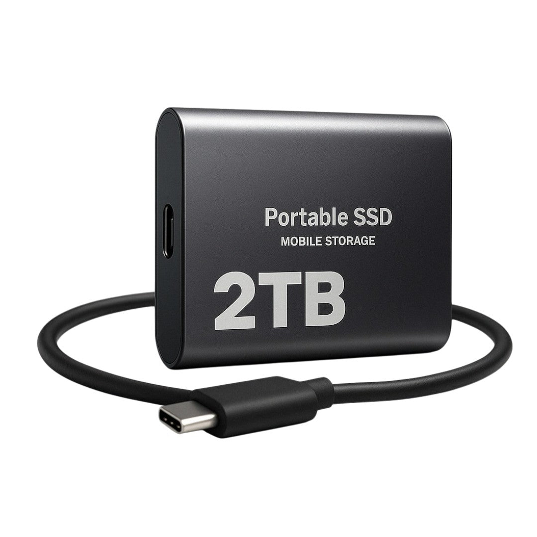 Bowlisca - Portable SSD External Drive 2TB Compact High Speed Storage