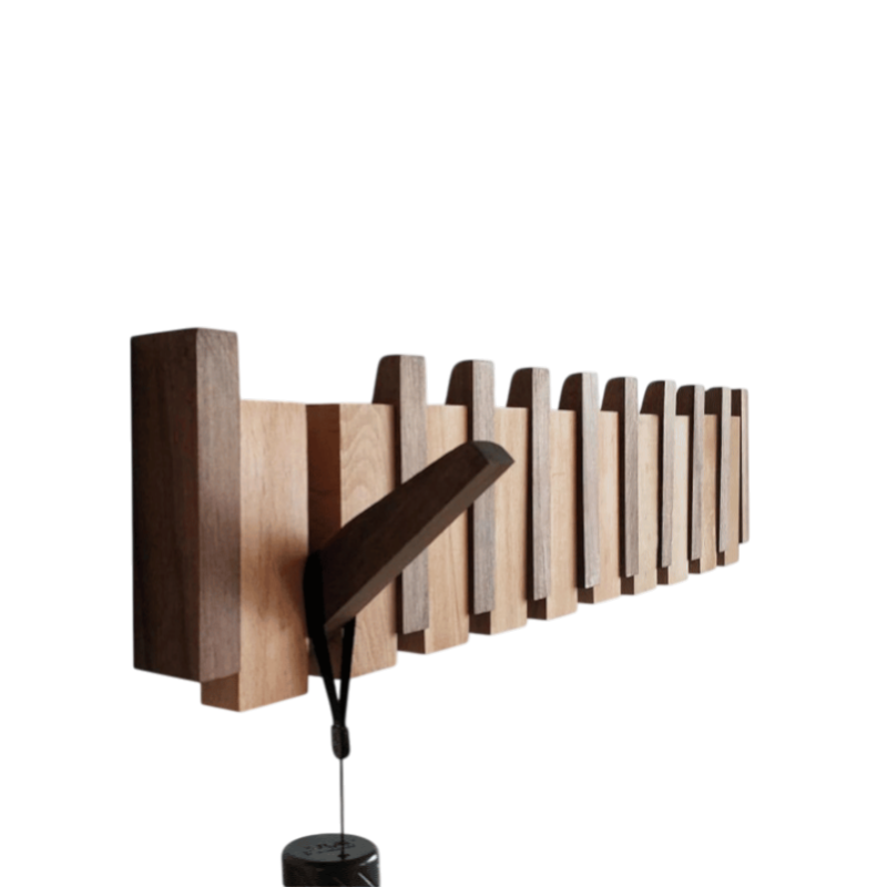 Elinor - Stylish Wooden Piano Key Wall Coat Rack for Elegant Home Decor