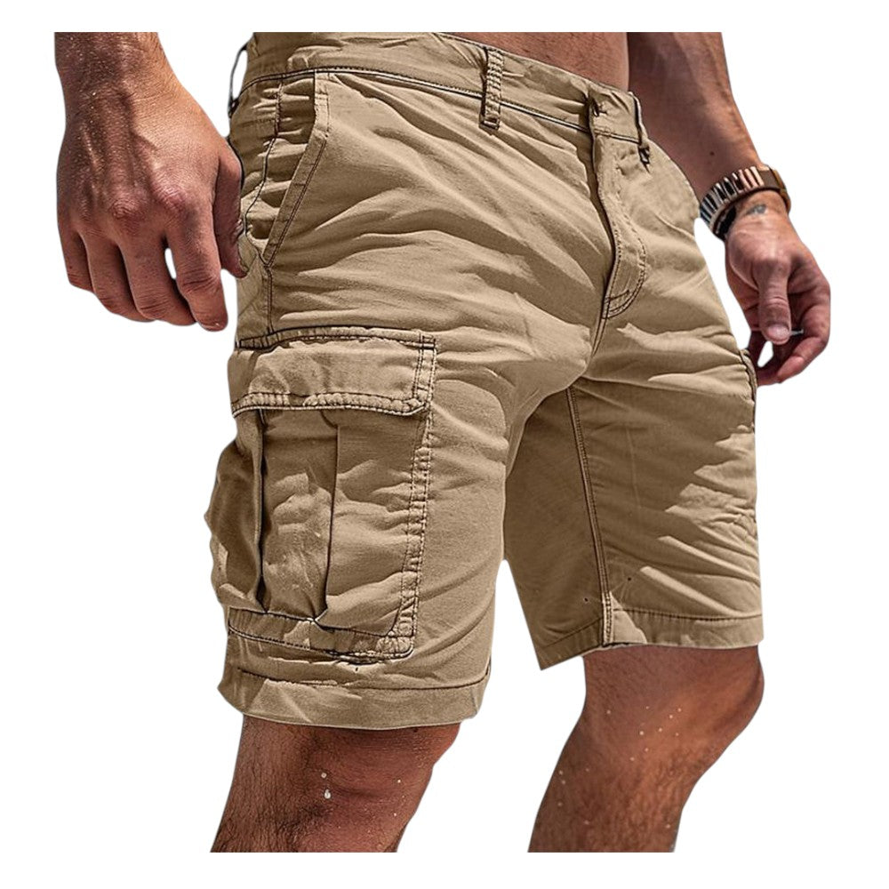 Roland - Mens Lightweight Cotton Cargo Shorts With Multiple Pockets