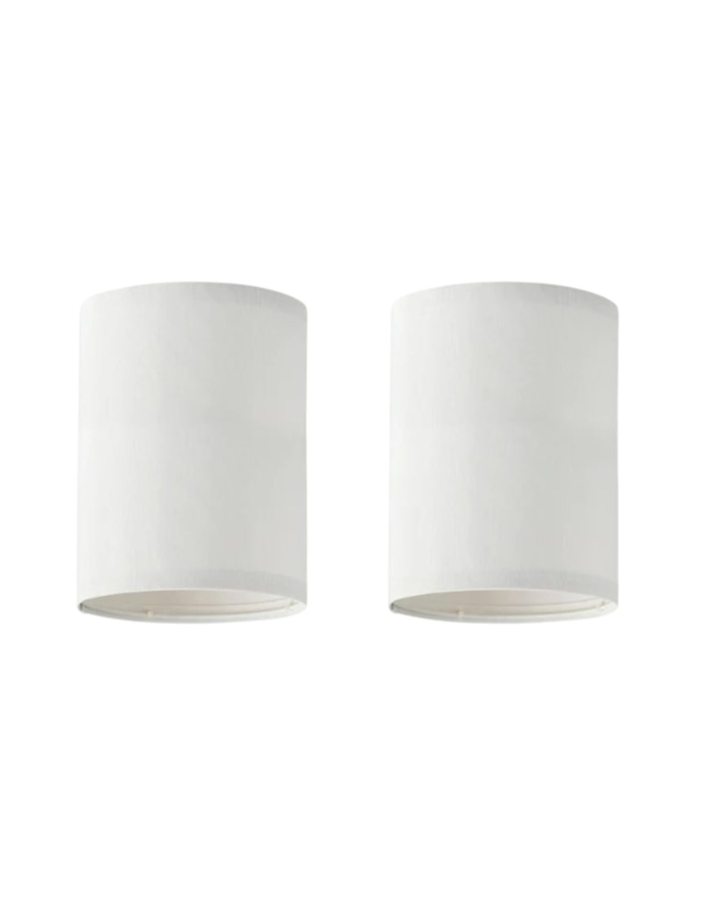 Brinlee - Set of 2 Cylindrical White Lamp Shades for Home Decor