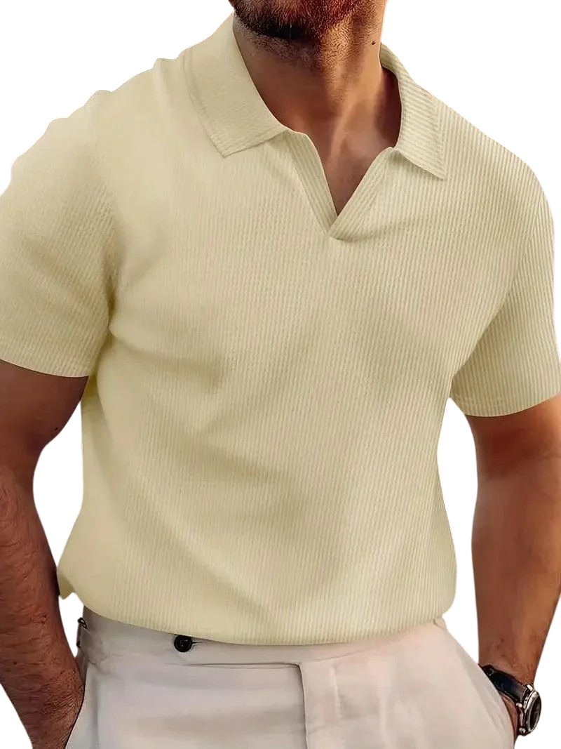 Rocco - Casual Men's Linen Polo Shirt for Stylish Comfort