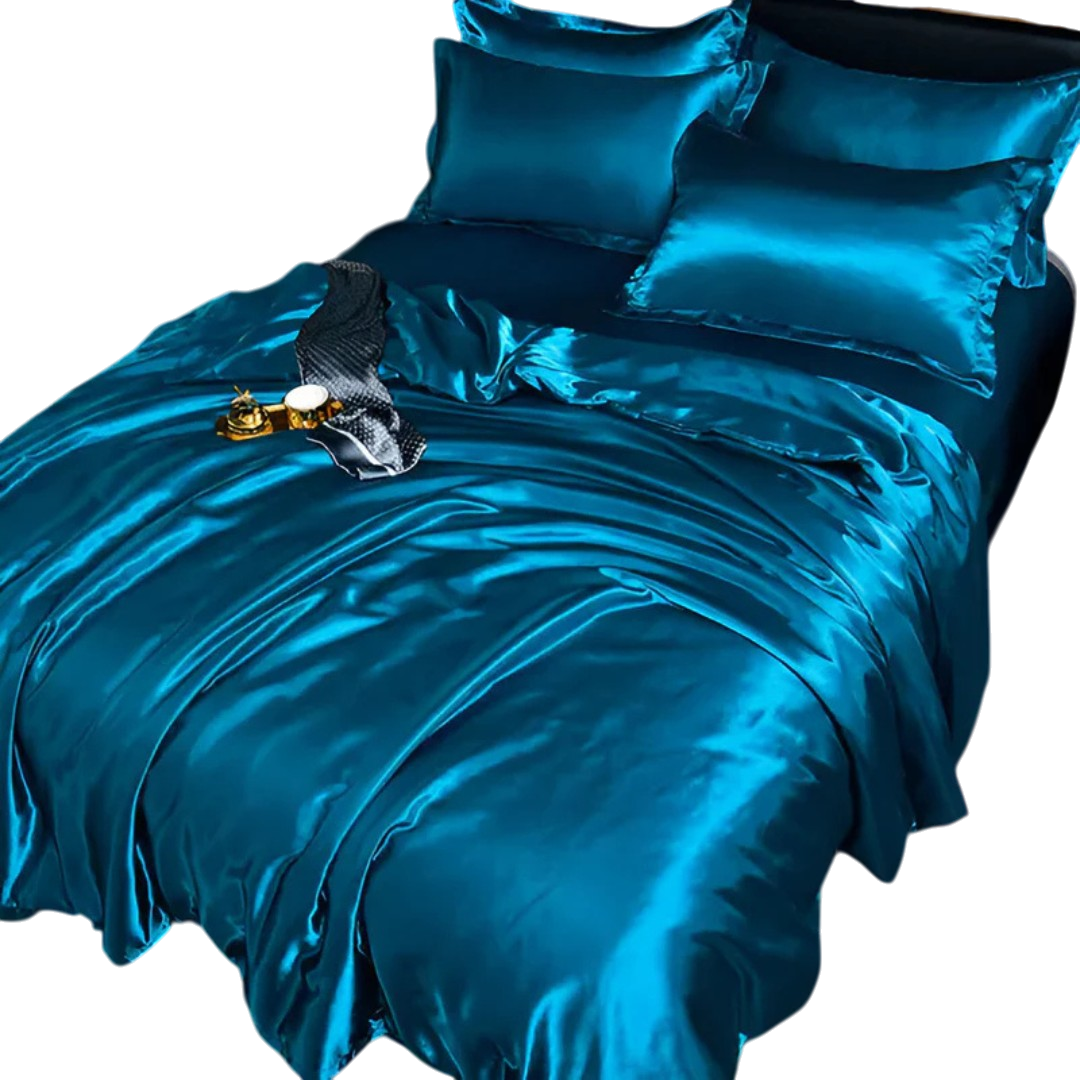 Lustora - Silk Duvet Cover Breathable Silky Soft For Adults Luxe