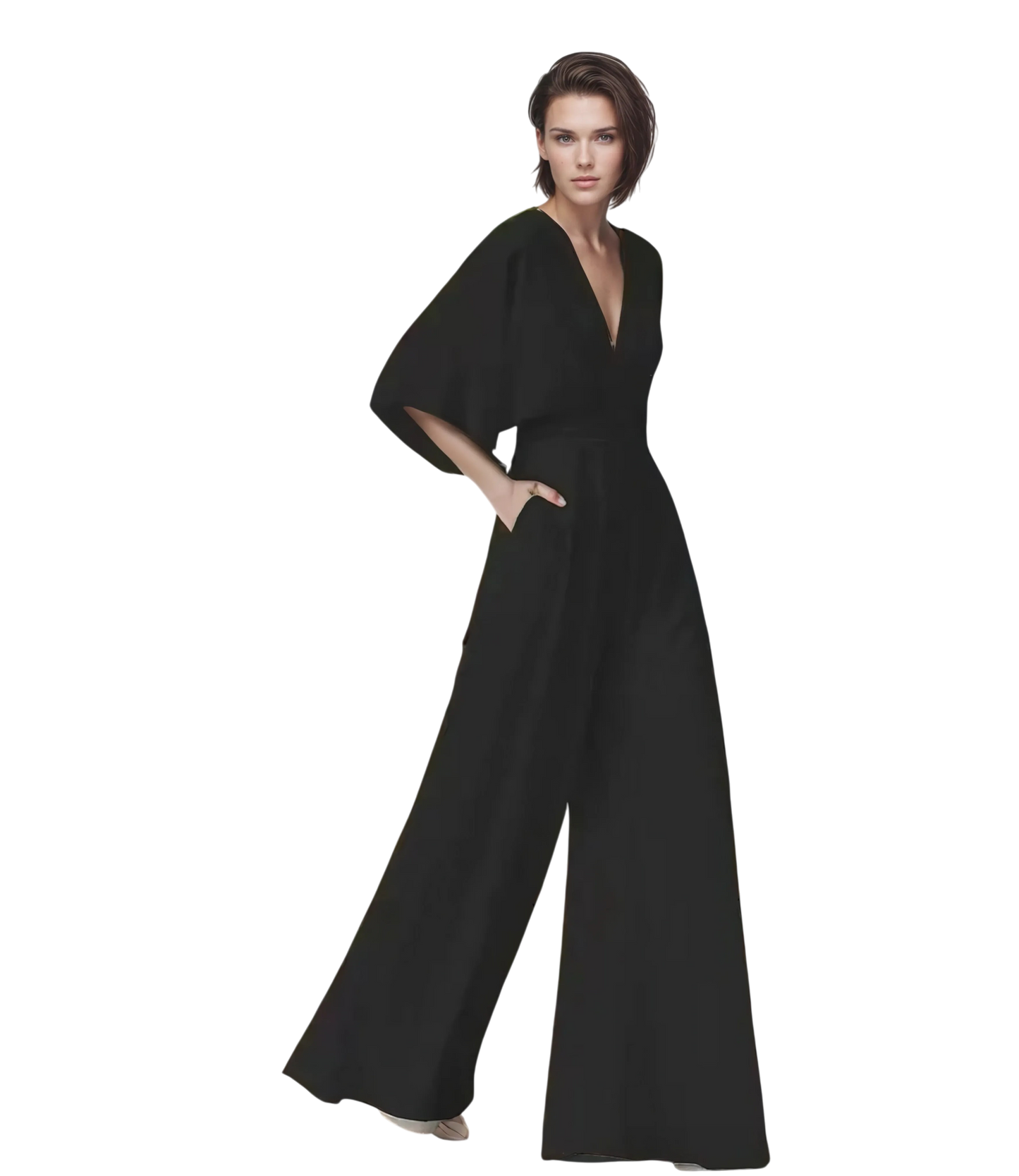 Destiny - Fluid Butterfly Sleeve Jumpsuit For Events