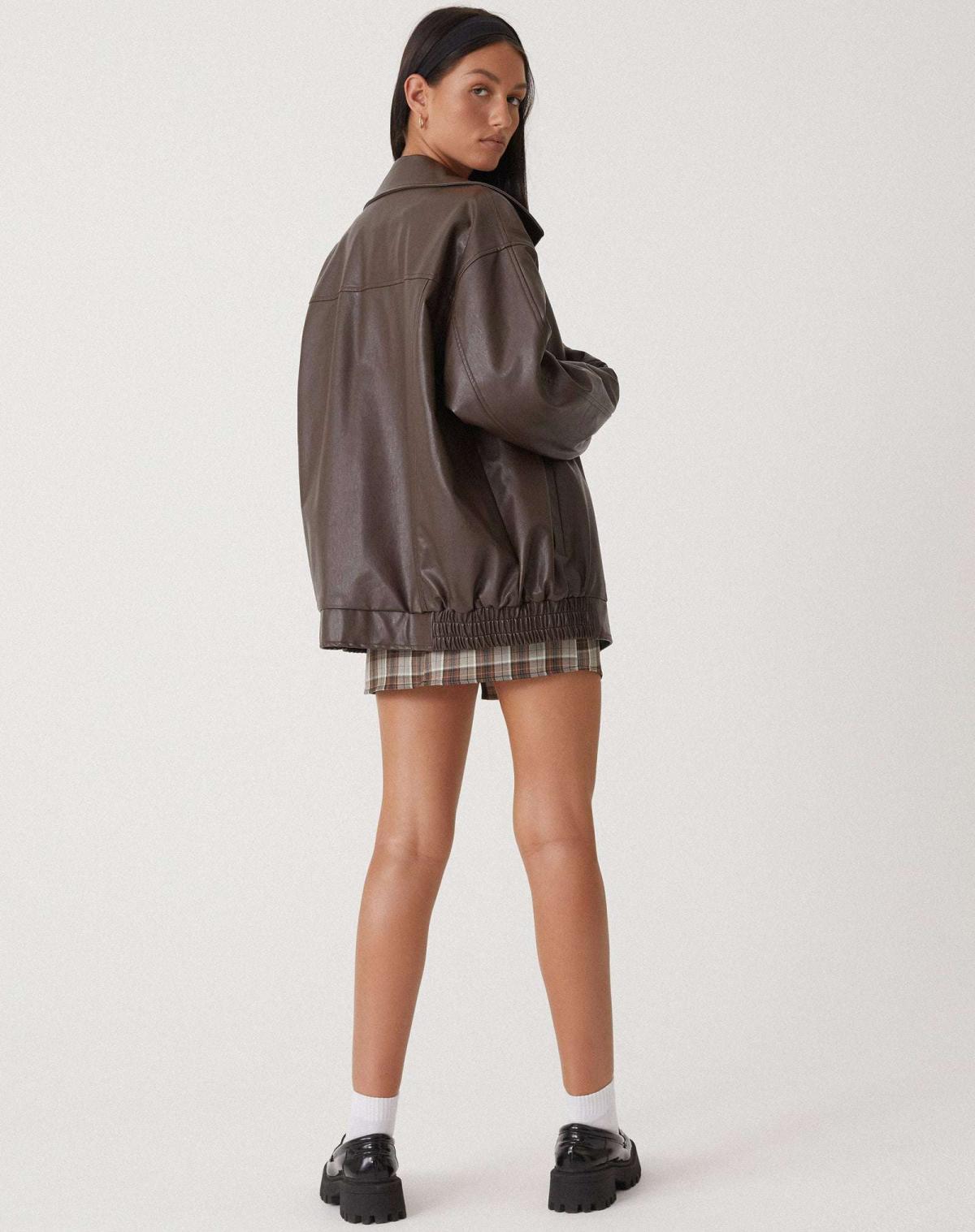 Jayden - Oversized Leather Jacket For Women Lightweight Trendy
