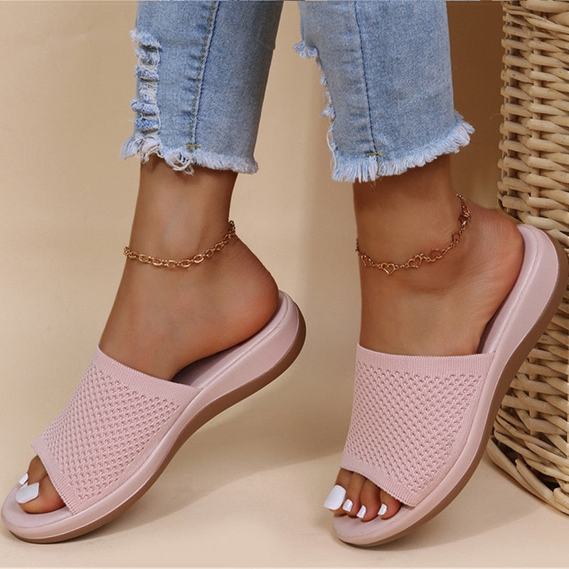 Olive - Women's Summer Sliders - Breathable and Orthopaedic