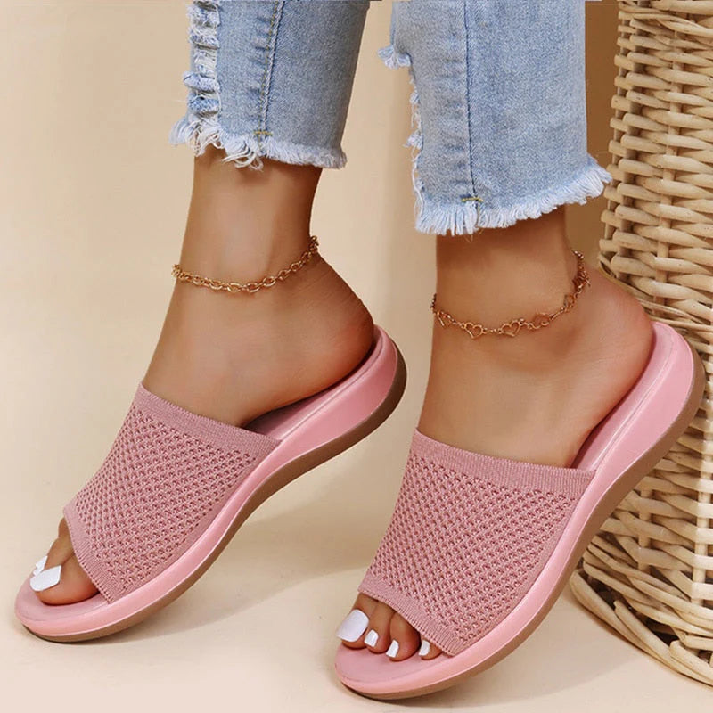 Olive - Women's Summer Sliders - Breathable and Orthopaedic